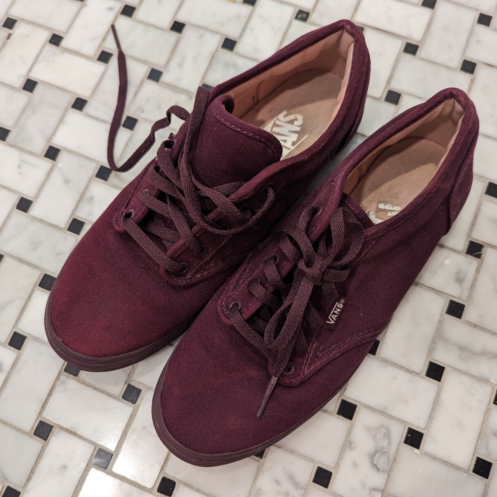 Size 7.5 Maroon Vans